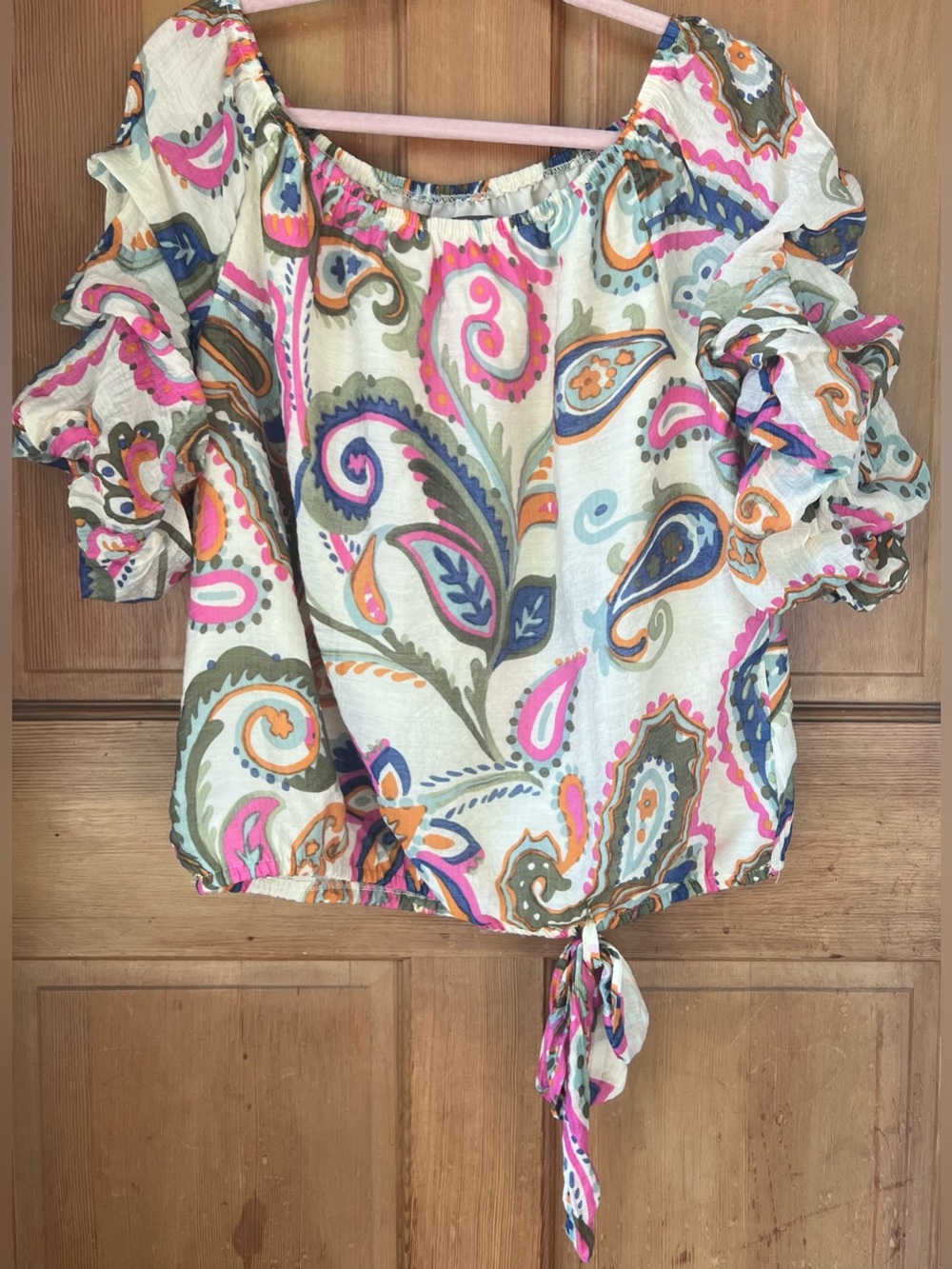 Vince Camuto Paisley Off Shoulder Blouse PXL